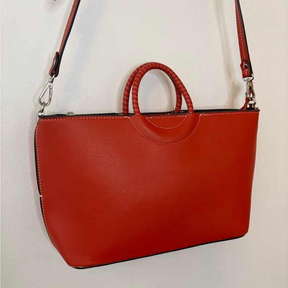 Zara red circle handle crossbody - Picture 2 of 9